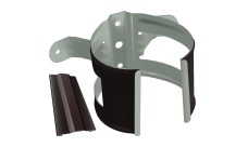 Кронштейн трубы на дерево GL PE Matt 90 мм RR 32 темно-коричневый