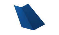 Планка ендовы верхней 145х145 Grand Line 0,45 PE lite с пленкой RAL 5005 сигнальный синий (3м)