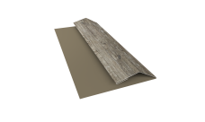 Планка финишная Блок-Хаус новый Grand Line 0,45 Принт Элит Северное дерево TwinColor (2м)