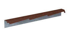 Планка фронтонная резная правая Gerard сталь цвет 101 (1,2м)