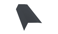 Планка карнизная 100х65 Grand Line 0,5 Velur X RAL 7024 мокрый асфальт (2м)