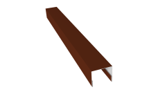 Планка П-образная заборная 24 Grand Line 0,45 PE с пленкой RAL 3009 оксидно-красный (3м)