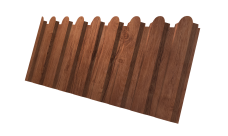 Профнастил С20A фигурный Grand Line 0,45 Print Premium Rowan Fresh TwinColor