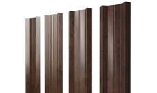 Штакетник М-образный A с прямым резом Grand Line 0,45 Print Premium Antique Wood TwinColor