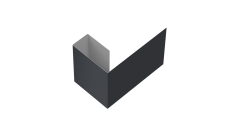 Финишный профиль фибросайдинга 0,5 Satin с пленкой RAL 7024 мокрый асфальт (2м)