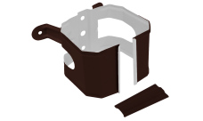 Крепление трубы для гофры на дерево Vortex в2 RAL 8017 шоколад