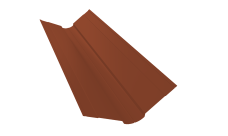 Планка ендовы верхней фигурной 100x100 0,45 Drap ST RAL 8004 терракота (2м)