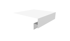Планка околооконная сложная 200х50х18 (j-фаска) 0,45 PE lite с пленкой RAL 9003 сигнальный белый (2м)