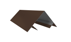 Планка угла внешнего составная верхняя Экобрус Grand Line 0,45 Drap TR RAL 8017 шоколад (3м)