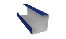 Планка угла внутреннего составная нижняя 0,45 PE с пленкой RAL 5002 ультрамариново-синий (2м)