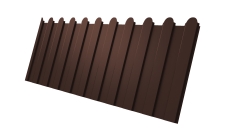 Профнастил С8A v01 фигурный 0,45 PE с пленкой RAL 8017 шоколад