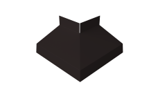 Угол отлива внешний 50 0,5 Velur X с пленкой RAL 9005 черный