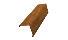 Декоративная накладка на столб универсальная угловая 80х80 для забора жалюзи Grand Line 0,45 Print-double Elite Golden Wood (2м)