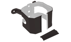 Крепление трубы для гофры на дерево Vortex в2 RR 32 темно-коричневый