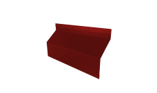 Ламель забора жалюзи Milan Slim стартовая/финишная для калиток и ворот Grand Line 0,5 Satin RAL 3011 коричнево-красный