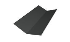 Планка ендовы нижней 300х300 0,5 Satin с пленкой RAL 7016 антрацитово-серый (3м)