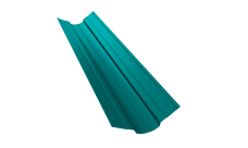 Планка ендовы верхней фигурной 70х70 Grand Line 0,45 PE с пленкой RAL 5021 водная синь (2м)