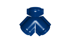 Тройник Y малого конька полукруглого 0,45 PE с пленкой RAL 5002 ультрамариново-синий