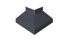 Угол отлива внешний 50 0,5 Velur X с пленкой RAL 7024 мокрый асфальт