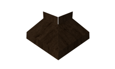 Угол отлива внешний 70 Grand Line 0,45 Принт Премиум с пленкой Античный дуб TwinColor