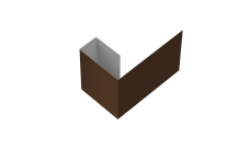 Финишный профиль фибросайдинга Grand Line 0,5 Satin с пленкой RAL 8017 шоколад (2м)