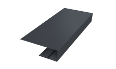 J-Профиль 12мм Grand Line 0,45 Drap-double TX RAL 7024 мокрый асфальт (3м)