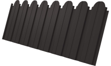 Профнастил C10B фигурный Grand Line 0,4 PE-Matt-Double RR 32 темно-коричневый