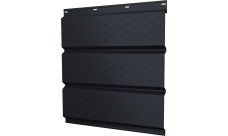 Софит металлический Классик v01 Grand Line полная перфорация 0,5 Drap TX с пленкой RAL 7024 мокрый асфальт