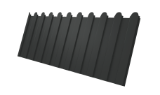 Профнастил С8A v01 фигурный Grand Line 0,5 Rooftop Бархат RAL 7016 антрацитово-серый