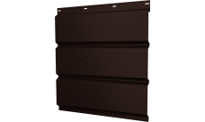 Софит металлический Классик v01 Grand Line полная перфорация 0,5 Drap TX с пленкой RAL 8017 шоколад