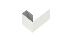 Финишный профиль фибросайдинга 0,5 Satin с пленкой RAL 9003 сигнальный белый (2м)