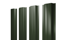 Штакетник П-образный A с прямым резом Grand Line 0,5 Satin Matt TX RAL 6020 хромовая зелень