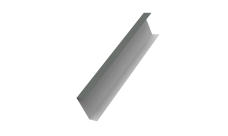 Декоративная накладка на столб универсальная 80х80 для забора жалюзи 0,45 PE RAL 7005 мышино-серый (1,8м)