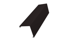 Декоративная накладка на столб универсальная угловая 60х60 для забора жалюзи Grand Line 0,5 PurLite Matt RAL 9005 черный (2м)