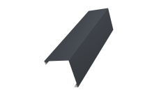 Декоративная накладка на столб универсальная угловая 62х55 для забора жалюзи Grand Line 0,5 Rooftop Бархат RAL 7024 мокрый асфальт (2,5м)