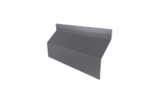 Ламель забора жалюзи Milan Slim стартовая/финишная для калиток и ворот Grand Line 0,5 Satin RAL 7004 сигнальный серый