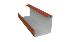 Планка угла внутреннего составная нижняя Экобрус Grand Line 0,5 Satin с пленкой RAL 8004 терракота (2м)