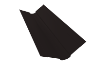 Планка ендовы верхней фигурной 100x100 0,45 Drap ST RAL 9005 черный (2м)