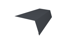 Планка карнизная для мягкой кровли 100х65 Grand Line 0,45 Drap TR RAL 7024 мокрый асфальт (2м)