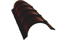 Планка конька полукруглого Grand Line 0,7 PE-Double с пленкой RAL 8017 шоколад (1,97м)