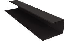 Планка П-образная Блок-Хаус новый Grand Line 0,45 Drap ТХ двухсторонний RR 32 темно-коричневый (2м)