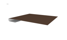 Планка завершающая 0,5 PE lite с пленкой RAL 8017 шоколад (2м)