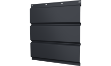 Софит металлический Классик v01 Grand Line без перфорации 0,45 Drap TwinColor с пленкой RAL 7024 мокрый асфальт