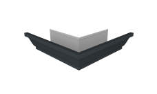 Угол желоба наружный Vortex Lite Matt 130мм RAL 7016 антрацитово-серый