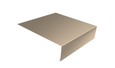 Планка лобовая/околооконная простая 190х50 0,5 Satin с пленкой RAL 1015 светлая слоновая кость (2м)