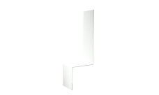 Планка примыкание боковое фальц 0,5 Satin с пленкой RAL 9003 сигнальный белый (2м)