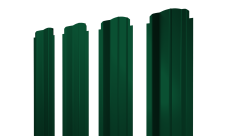 Штакетник П-образный B фигурный Grand Line 0,5 Satin Matt RAL 6005 зеленый мох