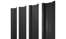 Штакетник П-образный B с прямым резом Grand Line 0,45 Drap ST RAL 7016 антрацитово-серый