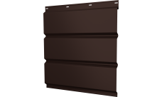 Софит металлический Классик v01 Grand Line без перфорации 0,45 Drap TwinColor с пленкой RAL 8017 шоколад