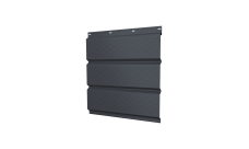 Софит металлический Grand Line полная перфорация 0,45 Drap TR с пленкой RAL 7024 мокрый асфальт